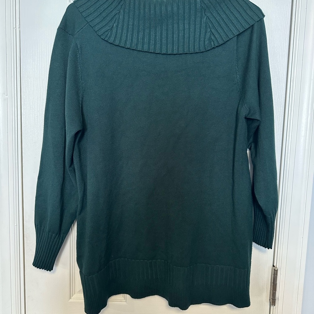 Cable and Gauge Green Sweater 2X - Picture 4 of 6